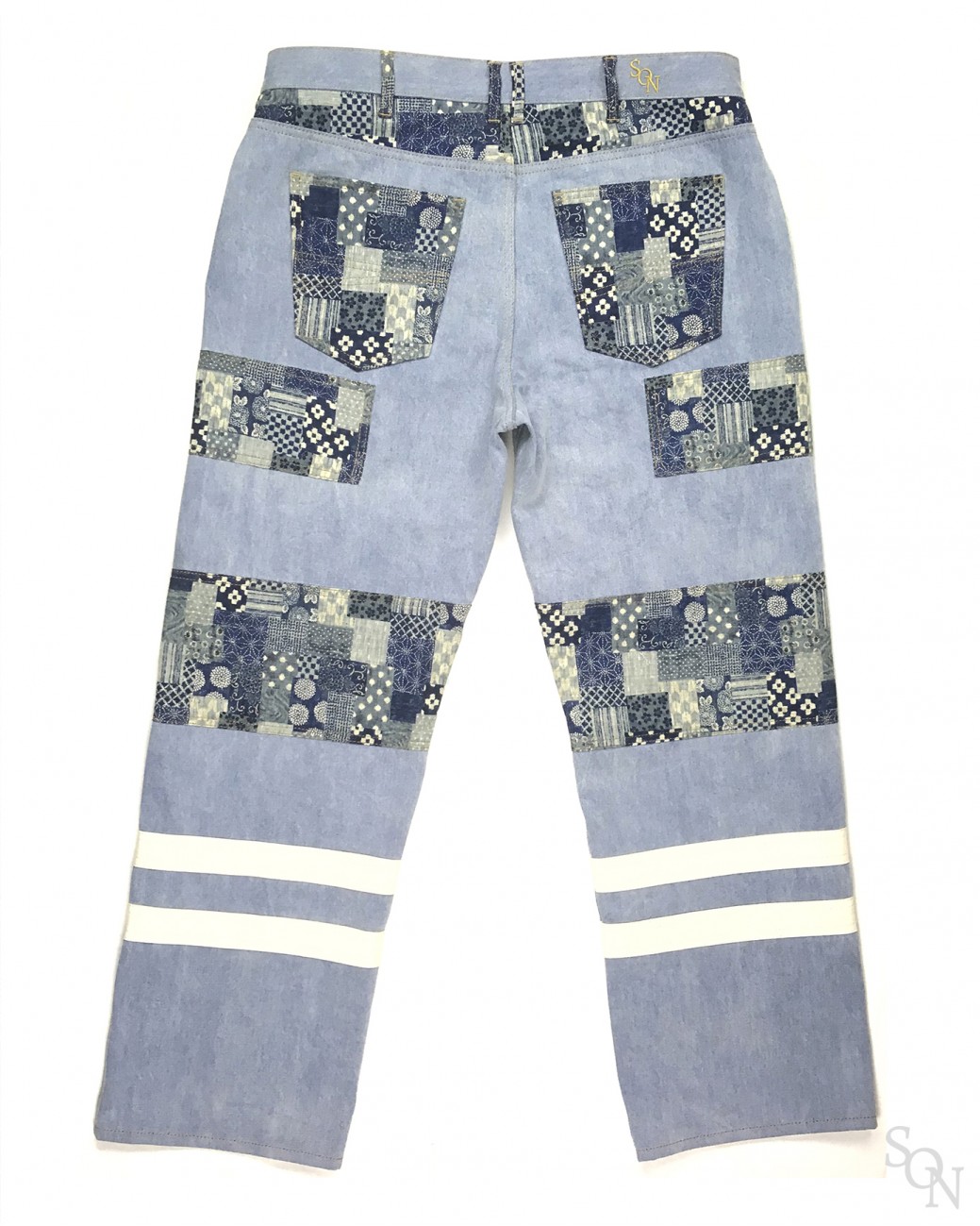 Patchwork Jeans (Straight Cut)