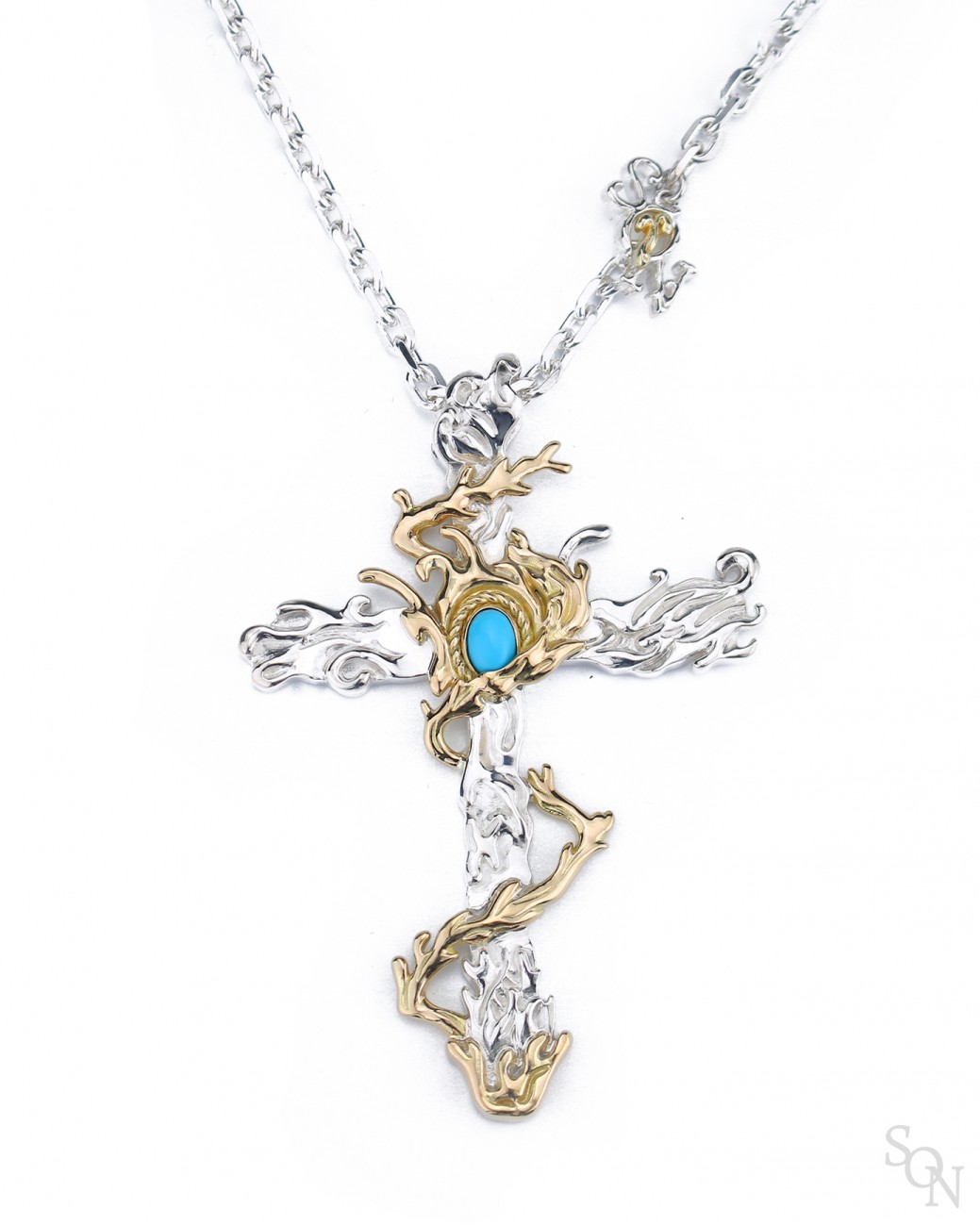 Water Cross Necklace